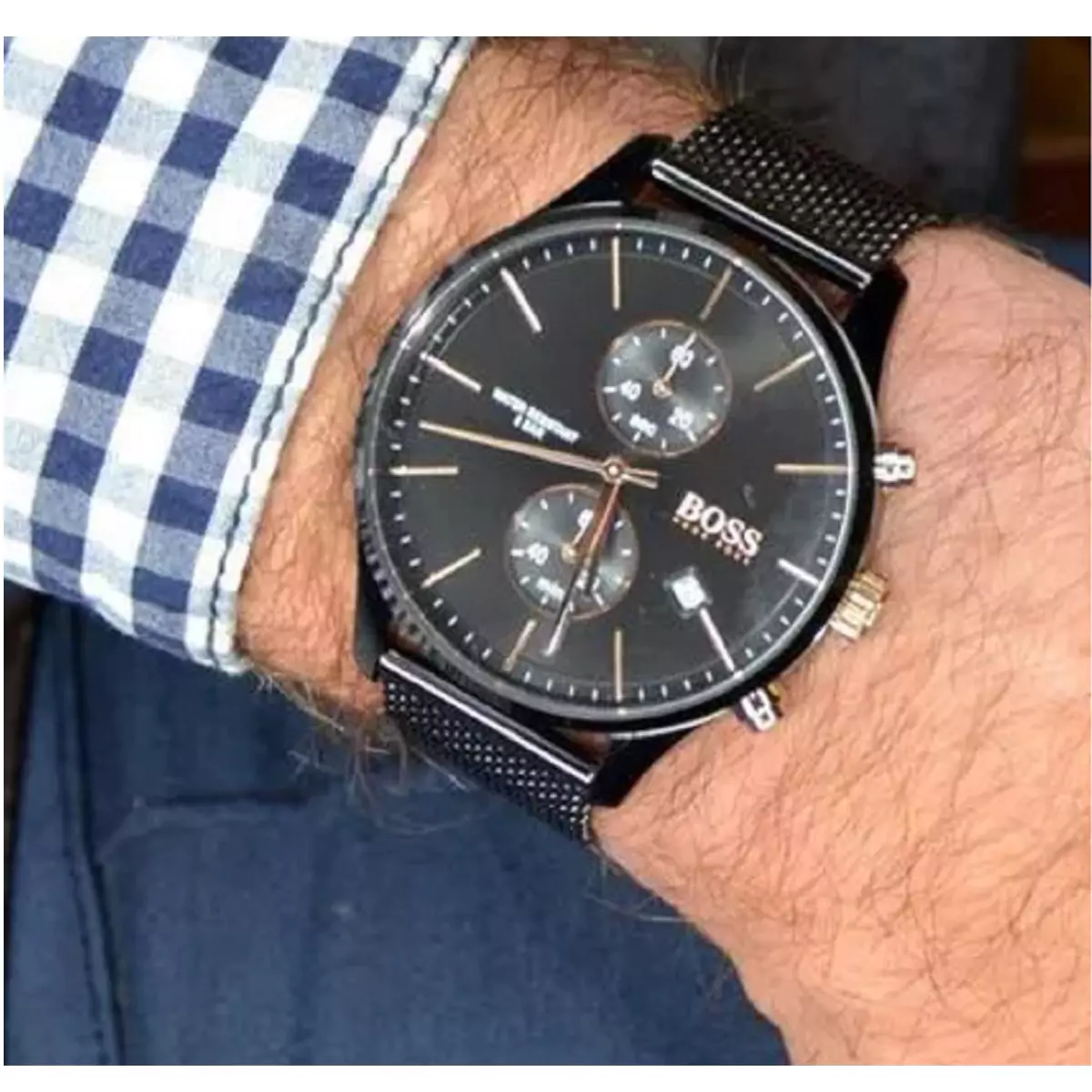 Zegarek chronograf Hugo 1513811 jubilerski Associate męski klasyczny Salon – Boss Kieca
